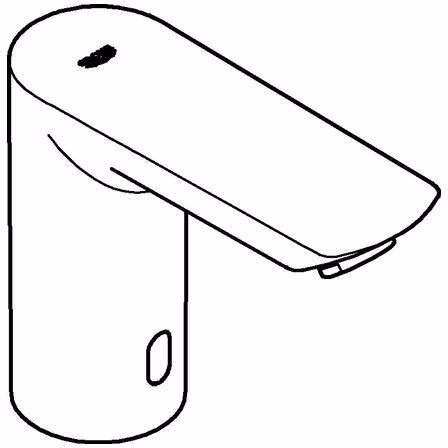 GROHE Waschtisch-IR-Elektronik Bau Cosmopolitan E 36452 ohne Mischung 6 Volt chrom