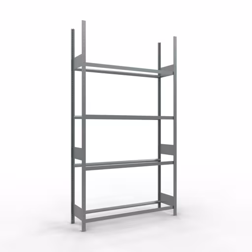 Grundregal, Räder-/Reifenregal, 2750 x 1500 x 400 mm (HxBxT), verzinkt, 4 Lagerebenen á 150 kg Fachlast pro Ebene aus der Kategorie Autoteilelagerung mit der Artikelnummer 20997