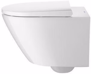 Detailbild 4018677 Duravit Wand-WC Set 540 mm D-Neo Weiß, Tiefspüler rimless, WC-Sitz mit Absenkautomatik, inklusive Durafix