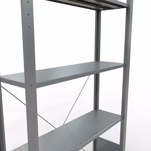 Abbildung Nr 11 des Artikels Grundregal, Fachbodenregal Stecksystem MULTIplus85, 2000 x 1000 x 300 mm (HxBxT), 5 Fachböden, Kreuzstrebe, verzinkt aus der Produktgruppe Stecksystem von der Marke Schulte Lagertechnik