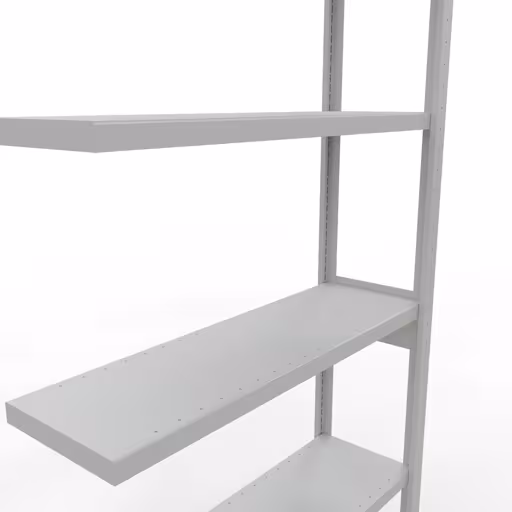 Abbildung Nr 9 des Artikels Anbauregal, Fachbodenregal Stecksystem MULTIplus250, 2500 x 1000 x 300 mm (HxBxT), 6 Fachböden, Längenriegel, RAL 7035 lichtgrau aus der Produktgruppe Stecksystem von der Marke Schulte Lagertechnik