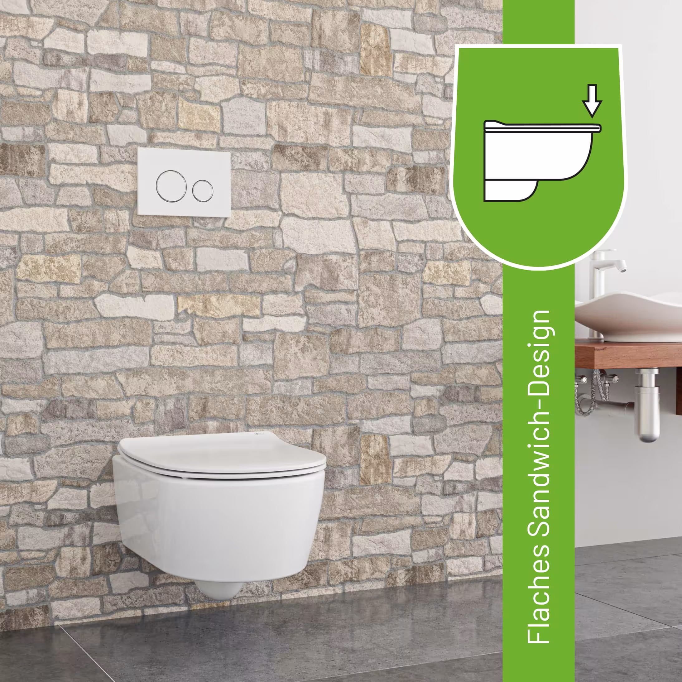 Zusatzbild des Artikels Deluxe WC-Sitz D800 D-Form Weiß mit Absenkautomatik u.a. für Laufen Pro, Vitra S50 aus WC/Toiletten
