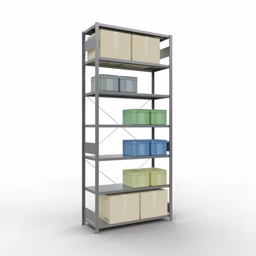 Abbildung Nr 14 des Artikels Stecksystem Grundregal 3000x1300x500 mm, Typ 250 kg, verzinkt aus der Produktgruppe Stecksystem von der Marke Schulte Lagertechnik