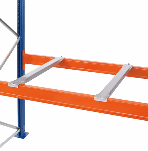 Andere Ansicht des Artikels Tiefenauflagen mit aufgestellter Lasche, für Palettenregale mit Rahmentiefe 800 mm, verzinkt Andere Ansicht des Artikels Tiefenauflagen mit aufgestellter Lasche, für Palettenregale mit Rahmentiefe 800 mm, verzinkt aus der Kategorie Palettenregale