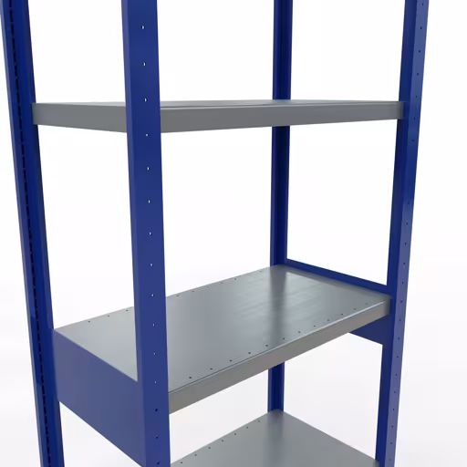 Abbildung Nr 15 des Artikels Grundregal, Fachbodenregal Stecksystem MULTIplus250, 2500 x 750 x 400 mm (HxBxT), 6 Fachböden, Längenriegel, RAL 5010 enzianblau/verzinkt/verzinkt aus der Produktgruppe Stecksystem von der Marke Schulte Lagertechnik