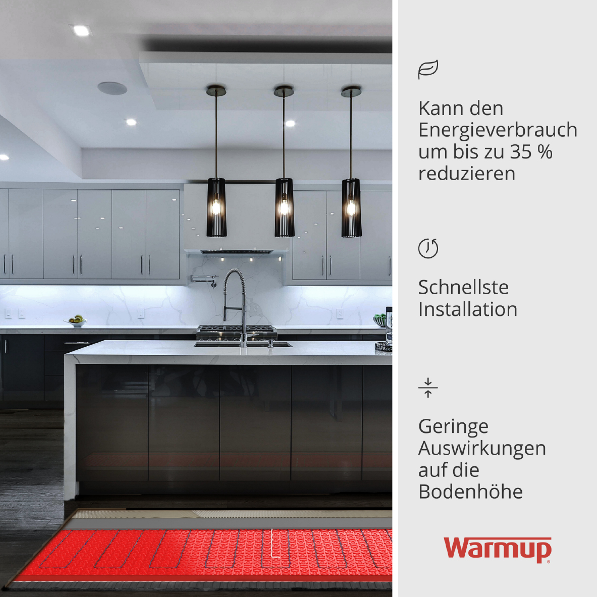 Warmup DCM-PRO Heizleiter, 150 Watt, 1m², Länge 10.9m