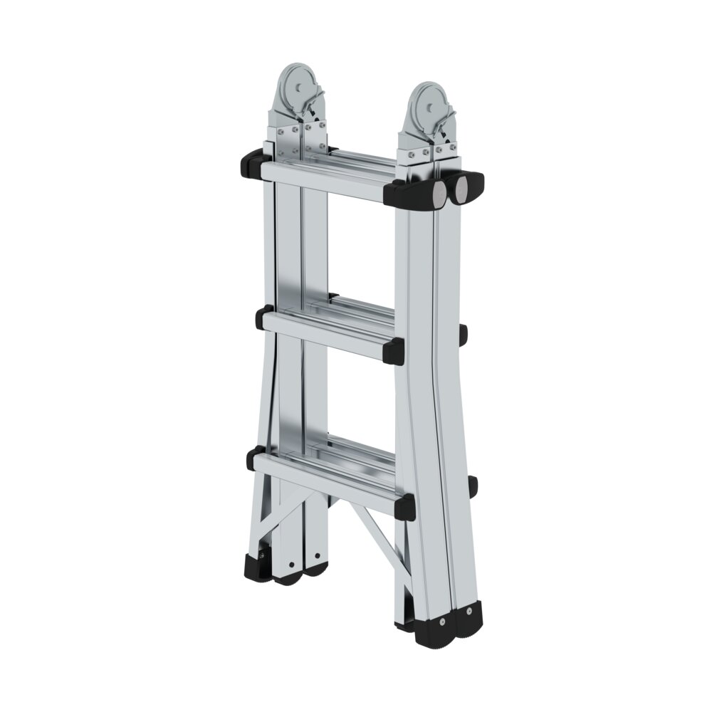 Munk Teleskopleiter 4-teilig ohne Traverse 4x3 Sprossen