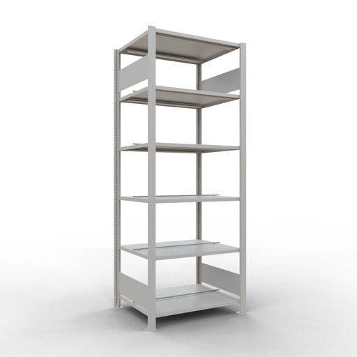 Grundregal, Büro-Fachbodenregal Stecksystem MULTIplus150, 2000 x 750 x 600 mm (HxBxT), 6 Fachböden, Längenriegel, mit Mittelanschlag, lichtgrau von der Marke Schulte Lagertechnik Grundregal, Büro-Fachbodenregal Stecksystem MULTIplus150, 2000 x 750 x 600 mm (HxBxT), 6 Fachböden, Längenriegel, mit Mittelanschlag, lichtgrau aus der Kategorie Stecksystem mit der Artikelnummer 36042