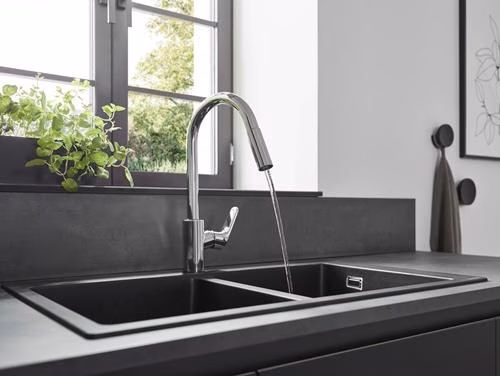 Detailbild 3984744 Hansgrohe Einhebel-Küchenmischer 240 FOCUS DN 15, mit Ausziehbrause chrom