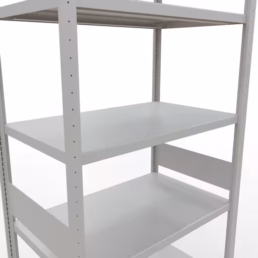 Abbildung Nr 13 des Artikels Grundregal, Fachbodenregal Stecksystem MULTIplus330, 3000 x 1000 x 600 mm (HxBxT), 7 Fachböden, Längenriegel, RAL 7035 lichtgrau aus der Produktgruppe Stecksystem von der Marke Schulte Lagertechnik