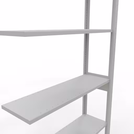Produktbild Nr.12 des Artikels Anbauregal, Fachbodenregal Stecksystem MULTIplus150, 2500 x 1000 x 300 mm (HxBxT), 6 Fachböden, Längenriegel, RAL 7035 lichtgrau aus der Produktreihe Stecksystem von der Marke Schulte Lagertechnik