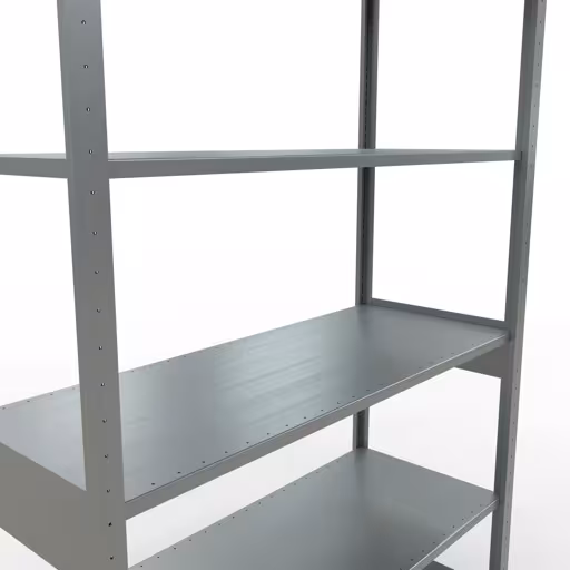 Grundregal, Fachbodenregal Stecksystem MULTIplus150, 2500 x 1300 x 500 mm (HxBxT), 6 Fachböden, Längenriegel, verzinkt von Schulte Lagertechnik aus der Kategorie Stecksystem