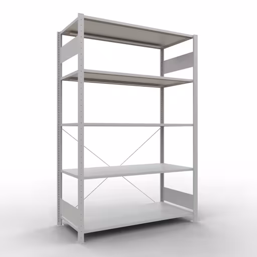 Stecksystem Grundregal 2000x1300x600 mm, Typ 150 kg, lichtgrau aus der Kategorie Grundregal mit der Artikelnummer 32660-130