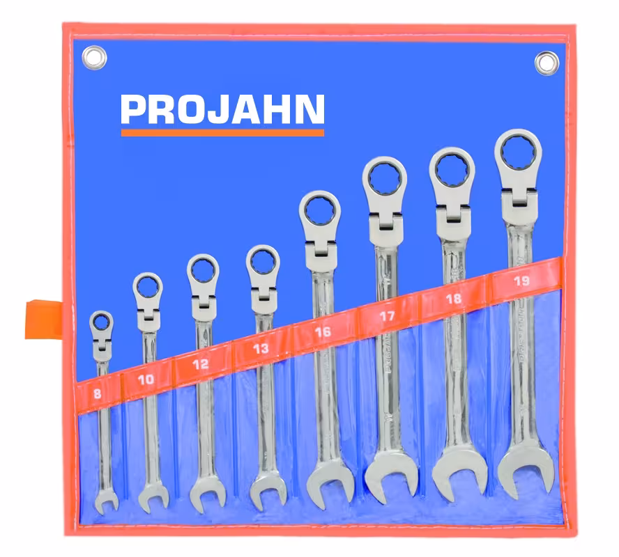 GearTech Schlüssel Satz flexibel Rolltasche 8tlg 8 - 10 - 12 - 13 - 16 - 17 - 18 - 19 mm von PROJAHN mit der Artikelnr. 3497