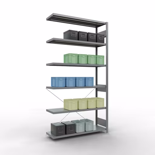 Abbildung Nr 12 des Artikels Stecksystem Anbauregal 2500x1300x400 mm, Typ 250 kg, verzinkt aus der Produktgruppe Stecksystem von der Marke Schulte Lagertechnik