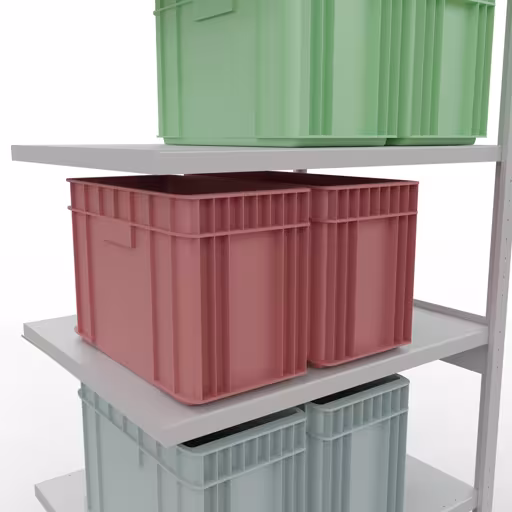 Abbildung Nr 13 des Artikels Anbauregal, Fachbodenregal Stecksystem MULTIplus330, 2500 x 1000 x 800 mm (HxBxT), 6 Fachböden, Kreuzstrebe, RAL 7035 lichtgrau aus der Produktgruppe Stecksystem von der Marke Schulte Lagertechnik
