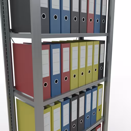 Produktbild Nr 15 des Artikels Grundregal, Büro-Fachbodenregal Stecksystem MULTIplus85, 2000 x 750 x 300 mm (HxBxT), 6 Fachböden, Kreuzstrebe, verzinkt, mit Anschlagleiste Abbildung Nr 15 des Artikels Grundregal, Büro-Fachbodenregal Stecksystem MULTIplus85, 2000 x 750 x 300 mm (HxBxT), 6 Fachböden, Kreuzstrebe, verzinkt, mit Anschlagleiste aus der Produktgruppe Büroregale von der Marke Schulte Lagertechnik