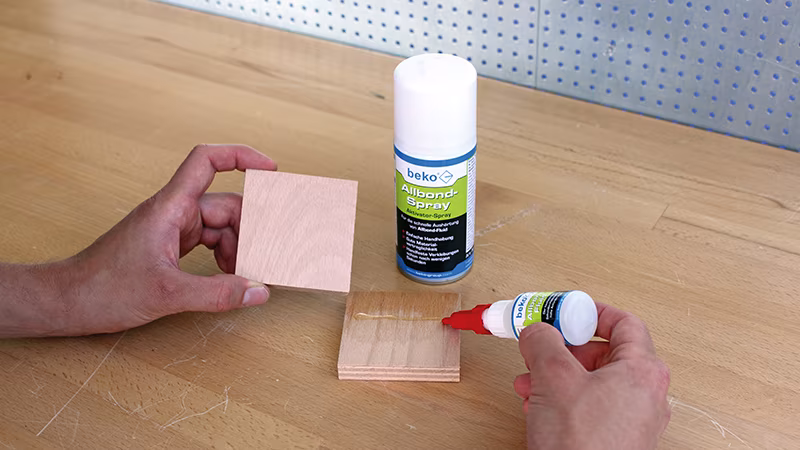 Allbond-Spray Aktivator-Spray 30 ml, im Blisterkarton Holz, Sperrholz, Hartholz, Person, Esstisch