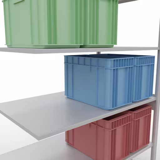 Produktbild Nr.12 des Artikels Anbauregal, Fachbodenregal Stecksystem MULTIplus150, 2500 x 1300 x 800 mm (HxBxT), 6 Fachböden, Längenriegel, RAL 7035 lichtgrau aus der Produktreihe Stecksystem von der Marke Schulte Lagertechnik