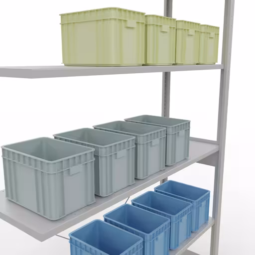 Stecksystem Anbauregal 2500x1300x400 mm, Typ 150 kg, lichtgrau von der Marke Schulte Lagertechnik aus der Produktreihe Stecksystem