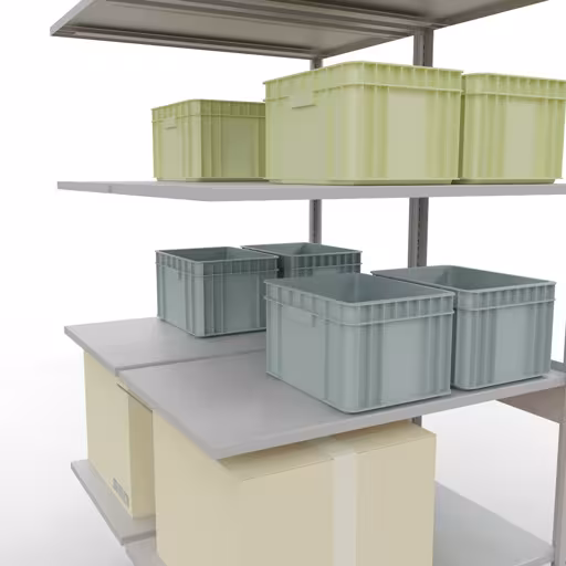 Anbauregal, Doppelregal, Fachbodenregal Stecksystem MULTIplus150, 2500 x 1000 x (2x600) mm (HxBxT), 2x6 Fachböden, Kreuzstrebe, RAL 7035 lichtgrau von Schulte Lagertechnik aus der Kategorie Fachbodenregale