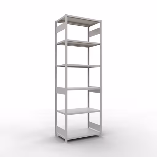 Abbildung Nr 15 des Artikels Grundregal, Fachbodenregal Stecksystem MULTIplus250, 3000 x 1000 x 600 mm (HxBxT), 7 Fachböden, Längenriegel, RAL 7035 lichtgrau aus der Produktgruppe Stecksystem von der Marke Schulte Lagertechnik
