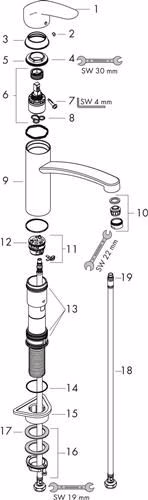 Hansgrohe Einhebel-Küchenmischer 160 FOCUS DN 15 chrom
