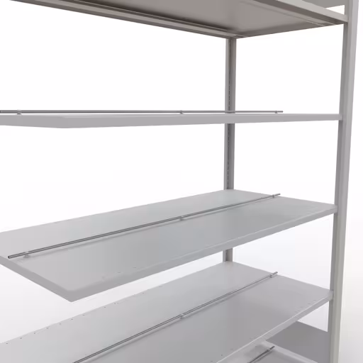 Produktbild Nr 12 des Artikels Anbauregal, Büro-Fachbodenregal Stecksystem MULTIplus150, 2000 x 1300 x 600 mm (HxBxT), 6 Fachböden, Längenriegel, mit Mittelanschlag, lichtgrau Abbildung Nr 12 des Artikels Anbauregal, Büro-Fachbodenregal Stecksystem MULTIplus150, 2000 x 1300 x 600 mm (HxBxT), 6 Fachböden, Längenriegel, mit Mittelanschlag, lichtgrau aus der Produktgruppe Büroregale von der Marke Schulte Lagertechnik