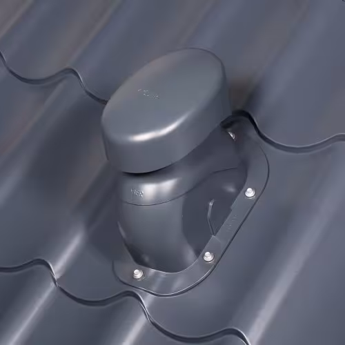 Venduct Be-/Entlüfterrohr kurz DN 110 mit Wetterkappe, Wellengitter von der Marke Klöber aus der Kategorie Steildachdurchgänge