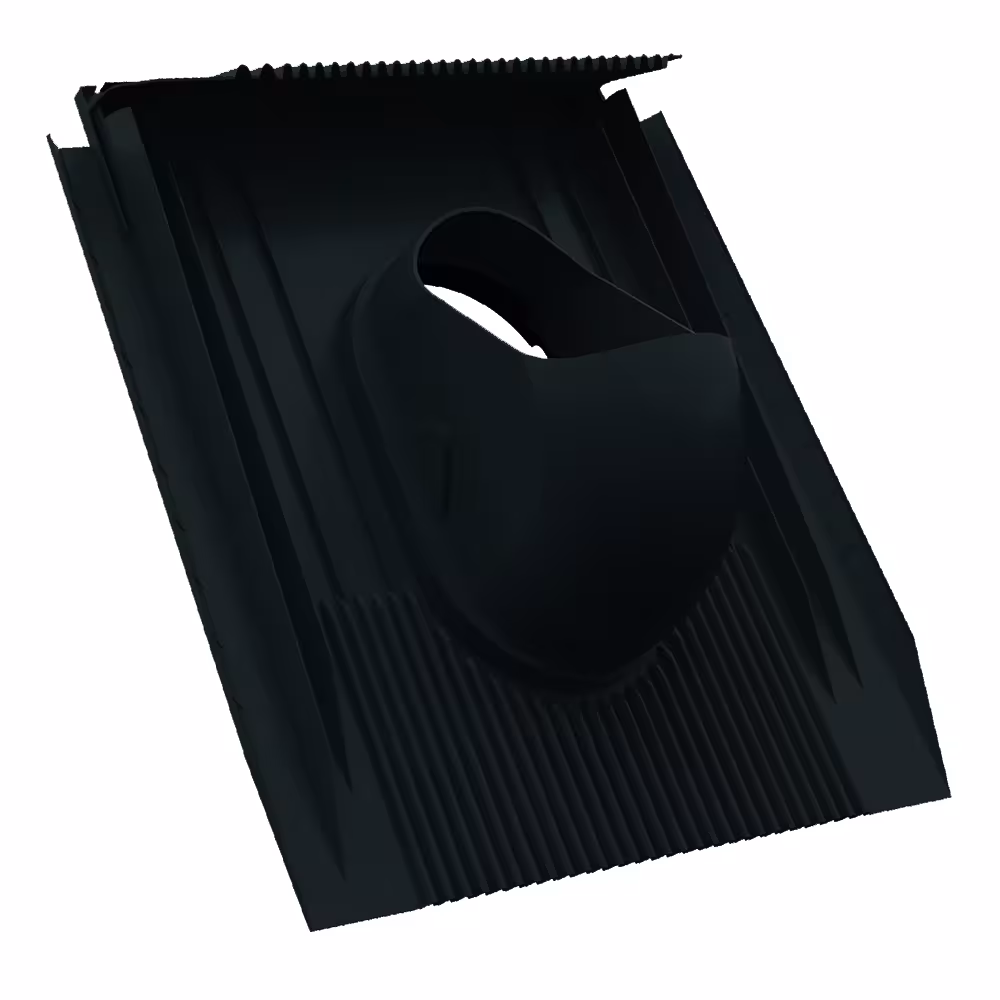 Venduct universelle Grundplatte DN 110 schwarz, Standardausführung von der Marke Klöber Venduct universelle Grundplatte DN 110 lange Schürze Typ Farbe: Schwarz (Klöber Standardfarbe) aus der Kategorie Steildachdurchgänge mit der Artikelnr. KE0520-3-0450