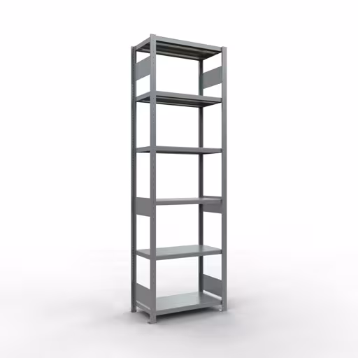 Grundregal, Fachbodenregal Stecksystem MULTIplus250, 2500 x 750 x 400 mm (HxBxT), 6 Fachböden, Längenriegel, verzinkt von der Marke Schulte Lagertechnik Grundregal, Fachbodenregal Stecksystem MULTIplus250, 2500 x 750 x 400 mm (HxBxT), 6 Fachböden, Längenriegel, verzinkt aus der Kategorie Grundregal mit der Artikelnummer 12941-75-LR