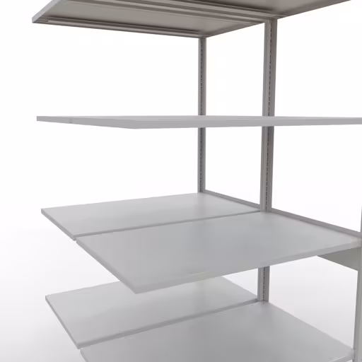 Produktbild Nr.16 des Artikels Anbauregal, Doppelregal, Fachbodenregal Stecksystem MULTIplus150, 2500 x 1000 x (2x600) mm (HxBxT), 2x6 Fachböden, Längenriegel, RAL 7035 lichtgrau aus der Produktreihe Fachbodenregale von der Marke Schulte Lagertechnik