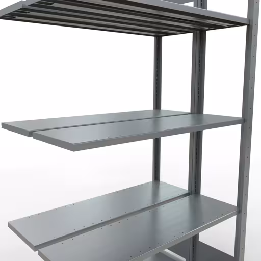 Abbildung Nr 8 des Artikels Anbauregal, Doppelregal, Fachbodenregal Stecksystem MULTIplus150, 2000 x 1000 x (2x300) mm (HxBxT), 2x5 Fachböden, Längenriegel, verzinkt aus der Produktgruppe Fachbodenregale von der Marke Schulte Lagertechnik