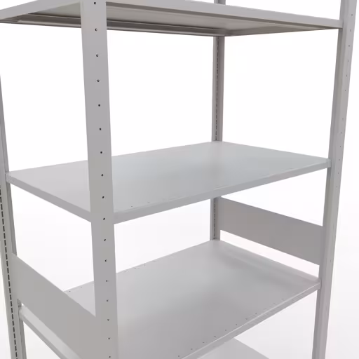 Produktbild Nr.6 des Artikels Grundregal, Fachbodenregal Stecksystem MULTIplus150, 3000 x 1000 x 600 mm (HxBxT), 7 Fachböden, Längenriegel, RAL 7035 lichtgrau aus der Produktreihe Stecksystem von der Marke Schulte Lagertechnik