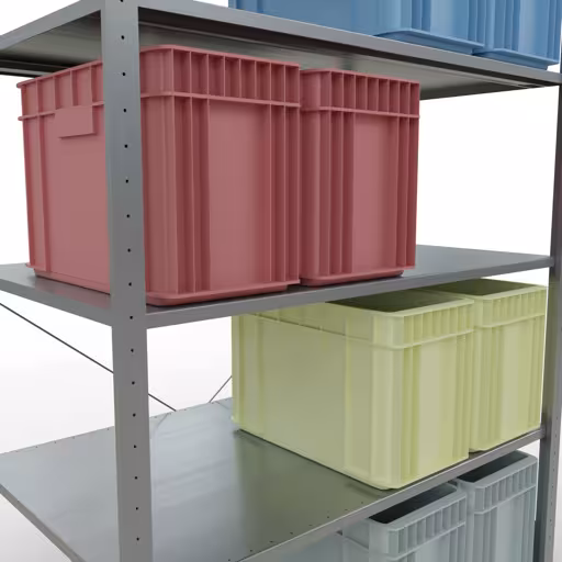 Produktbild Nr.8 des Artikels Stecksystem Grundregal 2000x1300x800 mm, Typ 150 kg, verzinkt aus der Produktreihe Stecksystem von der Marke Schulte Lagertechnik