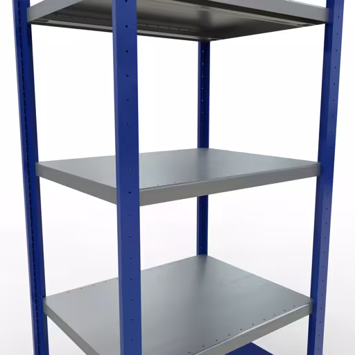 Abbildung Nr 9 des Artikels Grundregal, Fachbodenregal Stecksystem MULTIplus250, 2000 x 750 x 600 mm (HxBxT), 5 Fachböden, Längenriegel, RAL 5010 enzianblau/verzinkt/verzinkt aus der Produktgruppe Stecksystem von der Marke Schulte Lagertechnik