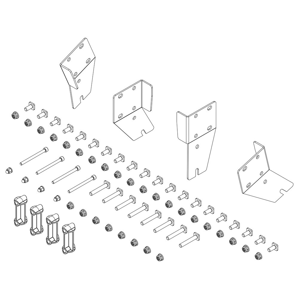 Munk Montagesatz für Podesttreppe komplett einseitig aus der Kategorie Podesttreppen mit der Artikelnr. 800013