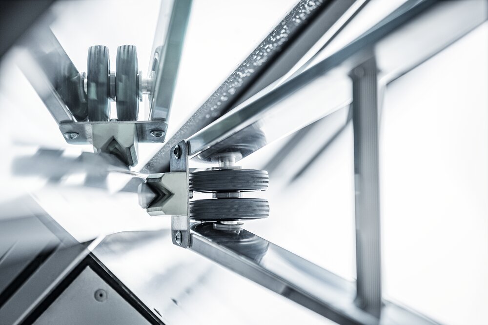 Munk Stufen-Glasreinigerleiter-Satz mit nivello®-Traverse und clip-step R13 2-teilig