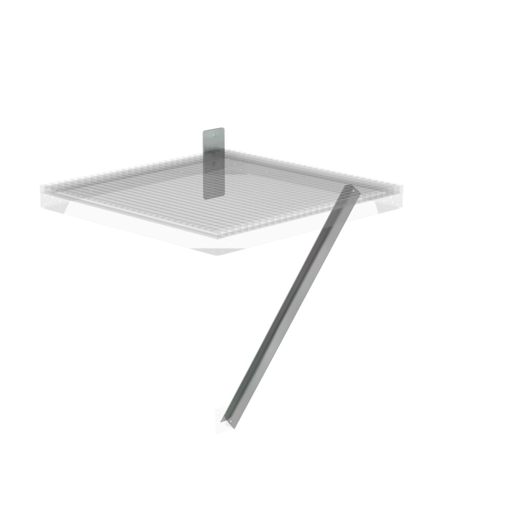 Munk Flanschplatte und Strebe für Ziegelmauerwerk, Tiefe 1000mm von Günzburger Steigtechnik Munk Flanschplatte und Strebe für Erweiterungspodest aus der Kategorie Steigtechnik Zubehör & Ersatzteile mit der Artikelnr. 060953, Ablage, Mobiliar, Tabelle