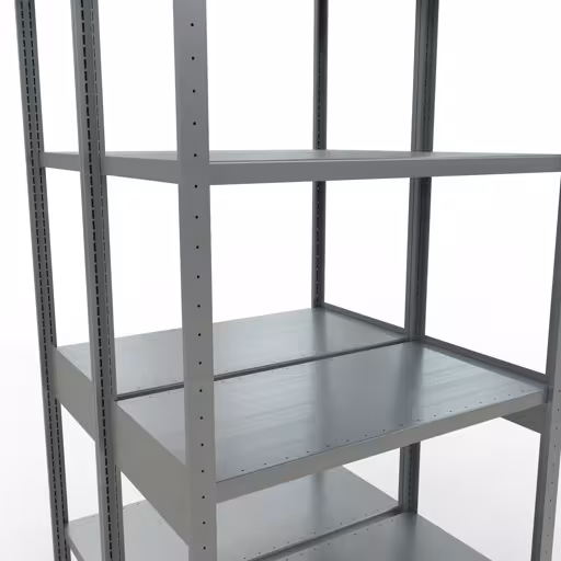 Grundregal, Doppelregal, Fachbodenregal Stecksystem MULTIplus250, 3000 x 1000 x (2x500) mm (HxBxT), 2x7 Fachböden, Längenriegel, verzinkt von der Marke Schulte Lagertechnik aus der Produktreihe Fachbodenregale