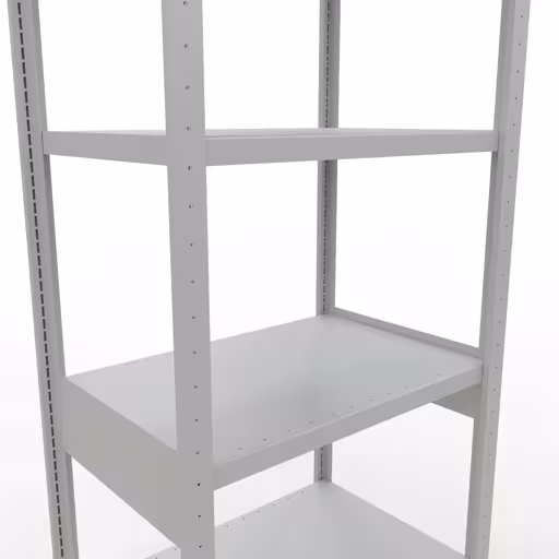 Abbildung Nr 15 des Artikels Grundregal, Fachbodenregal Stecksystem MULTIplus250, 2500 x 750 x 500 mm (HxBxT), 6 Fachböden, Längenriegel, RAL 7035 lichtgrau aus der Produktgruppe Stecksystem von der Marke Schulte Lagertechnik