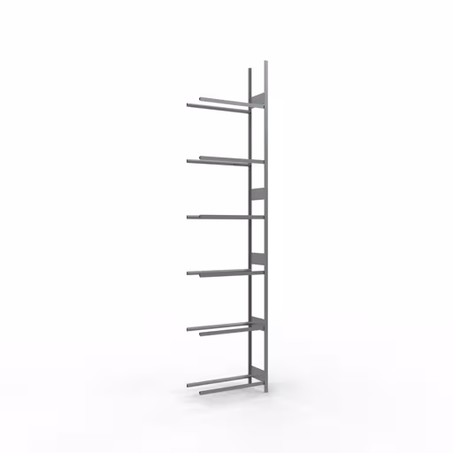 Anbauregal, Räder-/Reifenregal, 4500 x 1000 x 400 mm, verzinkt, 6 Lagerebenen á 150 kg Fachlast pro Ebene aus der Kategorie Autoteilelagerung mit der Artikelnummer 20793