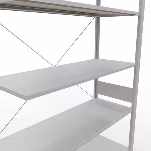 Zusatzbild des Artikels Stecksystem Anbauregal 3000x1300x500 mm, Typ 150 kg, lichtgrau aus Anbauregal