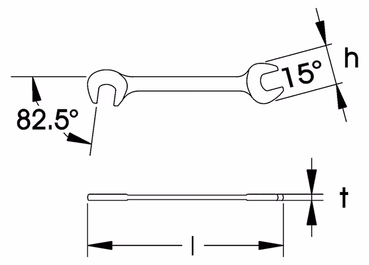 Doppelmaulschlüssel, klein, ELORA-146 von der Marke ELORA aus der Kategorie Maulschlüssel
