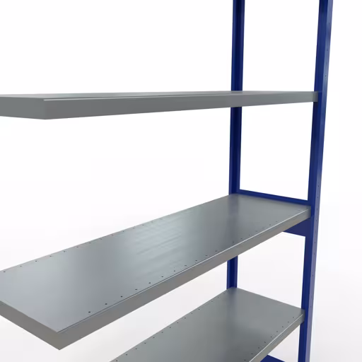 Abbildung Nr 15 des Artikels Anbauregal, Fachbodenregal Stecksystem MULTIplus250, 2500 x 1300 x 400 mm (HxBxT), 6 Fachböden, Längenriegel, RAL 5010 enzianblau/verzinkt aus der Produktgruppe Stecksystem von der Marke Schulte Lagertechnik