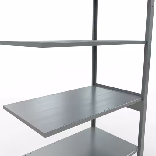 Anbauregal, Fachbodenregal Stecksystem MULTIplus85, 2500 x 1000 x 600 mm (HxBxT), 6 Fachböden, Längenriegel, verzinkt von der Marke Schulte Lagertechnik aus der Produktreihe Stecksystem