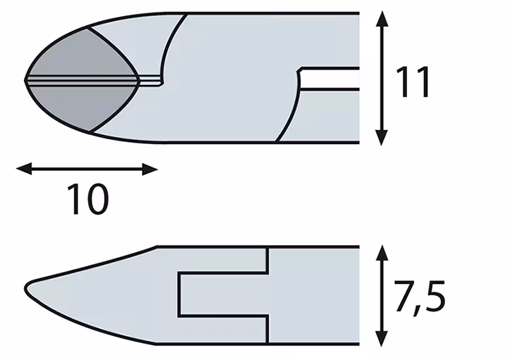 Elektronik Hartmetall-Seitenschneider ESD mit Wate, ELORA-4620-M E 2K von der Marke ELORA aus der Produktreihe Zangen