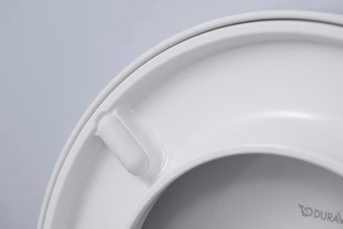 Duravit Wand-WC-Set ME by Starck, rimless, Durafix Tiefspüler, weiß, inklusive WC-Sitz mit Absenkautomatik