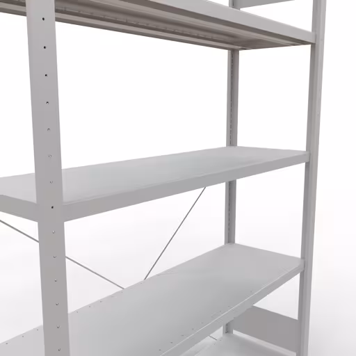 Andere Ansicht des Artikels Stecksystem Grundregal 2000x1300x400 mm, Typ 250 kg, lichtgrau aus der Kategorie Stecksystem