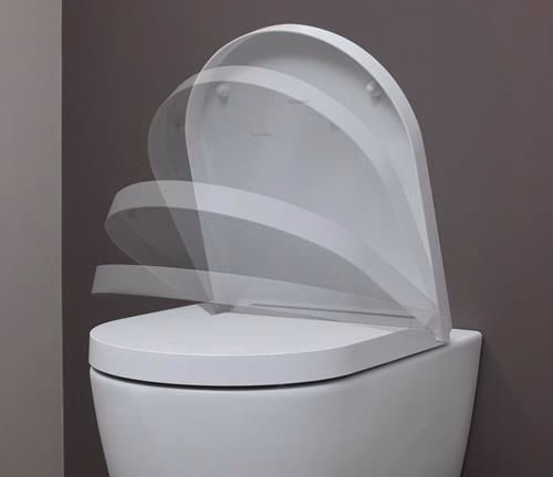 Detailbild 4042985 Duravit Wand-WC-Set ME by Starck, rimless, Durafix Tiefspüler, weiß, inklusive WC-Sitz mit Absenkautomatik